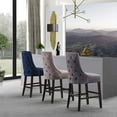 thumbnail image 6 of Open Box Meridian Furniture Hannah Collection Soft Velvet Counter Stools, 6 of 7
