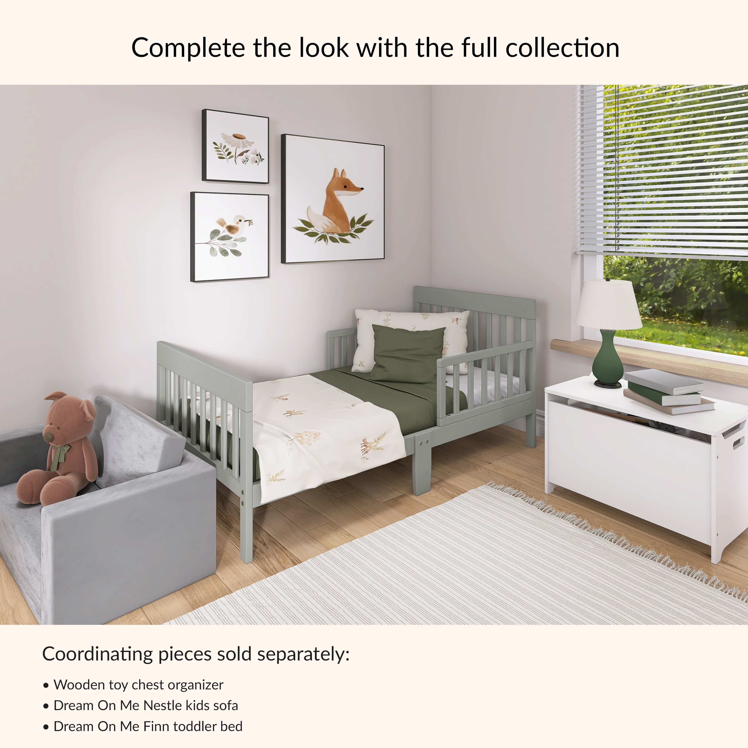 Dream on Me Finn Toddler Bed, Cool Grey
