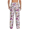 thumbnail image 3 of Fotbe Wine Men's Pajama Pants,Sleepwear Pants,Pj Bottoms Drawstring And Pockets-XX-Large, 3 of 9