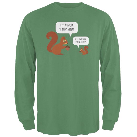 Autumn Squirrel Nut Pun Mens Long Sleeve T Shirt