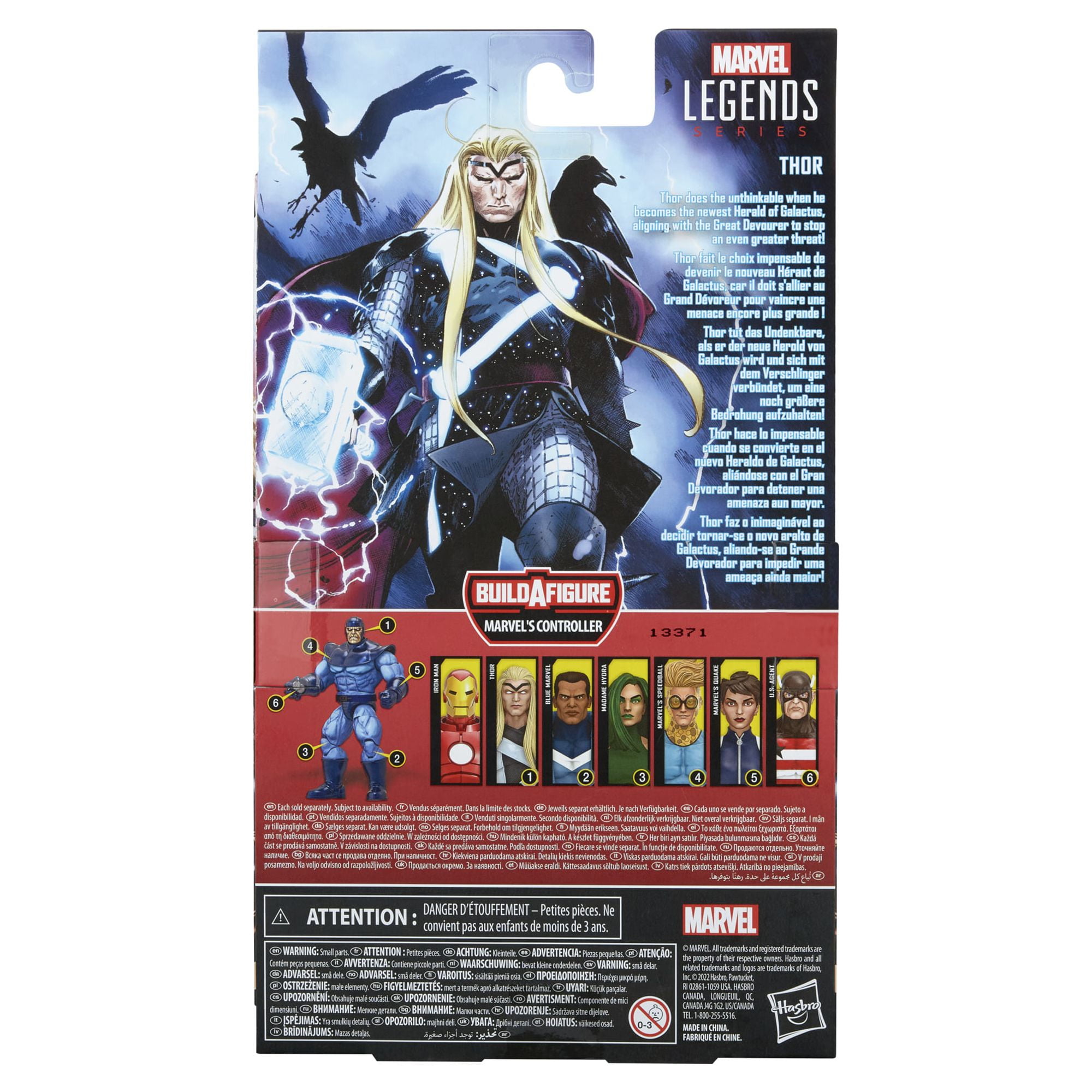 Marvel Legends Series Thor Herald of Galactus Comics Action Figure 6-inch Collectible Toy, 6 Accessories, 1 Build-A-Figure Part