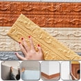 thumbnail image 5 of Foam Flower Wallpaper Border – Self Adhesive Wall Edging Strip – Collapsible Trim for Home Office DIY Room Decor (Khaki), 5 of 5