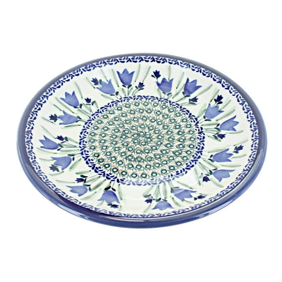 Blue Rose Polish Pottery Blue Tulip Small Dinner Plate