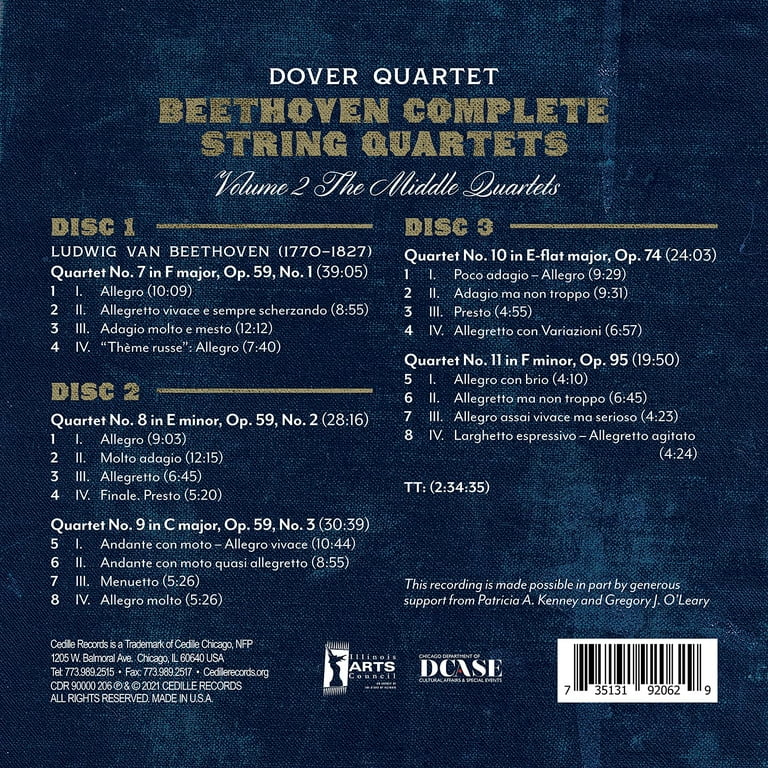 Beethoven / Dover Quartet - Complete String Quartets 2 - CD