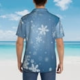 thumbnail image 6 of Daiia Snowflakes1 Hawaiian Shirt for Men Gentle Cotton Regular Short Sleeve Casual-Medium, 6 of 9