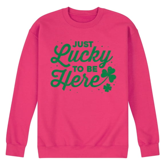Instant Message - Just Lucky To Be Here - Men's Crew Neck Fleece Pullover