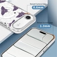 thumbnail image 6 of Magnetic Case for iPhone 17 Air Design On Clear Base, Compatible with MagSafe Slim Protective Soft TPU Bumper Phone Cover Women Girls Case for iPhone 17 Air Clear Celestial Moth Butterfly, 6 of 7