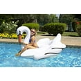 thumbnail image 2 of Poolmaster Jumbo Swimming Pool Float Rider, Swan, White Extra Large, 2 of 12