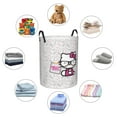 thumbnail image 4 of Hello Kitty Laundry Hamper, Dirty Clothes Hamper Storage Basket for Bathroom Bedrooms, Circular Hamper with Handles, Gifts for Boys Girls Men Women, 4 of 8