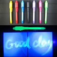 thumbnail image 4 of Magic Purple 2 In 1 UV Graffiti Black Light Combo Creative Stationery Invisible Ink Pen Marker pen Highlighter Office black, 4 of 5