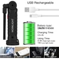 thumbnail image 4 of COB LED Work Light | 5 Modes | 360° Rotatable | USB Rechargeable | Magnetic & Hook | Big & Small Sizes | Waterproof, 4 of 13