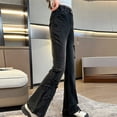 thumbnail image 4 of Low Rise Jeans Baggy Jeans for Girls Cute Kids Bow Embroidery Wide Leg Denim Pants High Waist Trousers Y2k Tween Clothes, 4 of 9