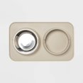 thumbnail image 2 of Silicone Pet Mat + Stainless Steel Double Diner - 3.5 Cups, 2 of 3