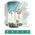 thumbnail image 2 of Teal Blue Ombre Cream Tie Up Curtains for Windows 54 Inch Length Balloon Curtains Kitchen Adjustable Balloon Window Shade Modern Geometric Brown Aesthetic Tie Up Bathroom Curtain Window 42"x54", 2 of 6