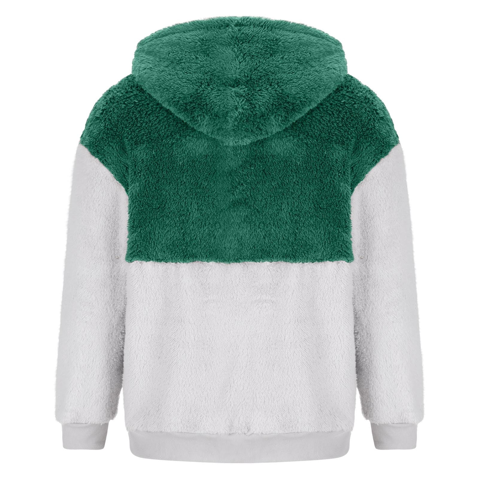 BXINGOHAI Mens Fuzzy Sherpa Pullover Hoodies Full Zip Up Fluffy Big and Tall Hooded Sweatshirts with Pockets Green,M