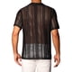 thumbnail image 3 of Camisa de Malla INSPIRE CHIC para Hombre con Cuello Camp, Manga Corta, Botones, Camisas de Fiesta Transparentes, L Negra, 3 of 5