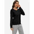 thumbnail image 3 of Women's Long Sleeve Button-Down Cardigan - Classic Crew Neck Knit Sweater, 3 of 6