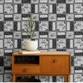thumbnail image 2 of S4Sassy Modern Floral Paisley Panel Wallpaper- Black Wall Covering, 25" x 60" Self-Adhesive Textured Vinyl Wall Paper, Decorative Wallwrap, Easy DIY Walls Covering For Bedroom, Living Spaces, 2 of 9