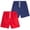 Navy/Red, variant on Boys' Swim Trunks - 2 Pack Basic Solid Quick Dry Board Shorts Bathing Suit (8-18)