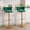 Green, variant on Daluvenix Velvet Bar Stools Set of 2, Counter Height Barstools with Low Back, Gold 360° Swivel Bar Stool ,Counter Height Bar Chairs for Kitchen Island, Pub,Black