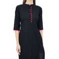 thumbnail image 1 of Phagun Kurti en Coton Uni Tunique Designer Col Mandarin Kurta Ethnique Décontractée Blouse, 1 of 2