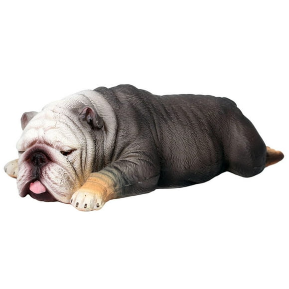 WORGEOUS Durmiente Bulldog Figurine Ornament Dog Satue Decor Niños Simulación Perro Juguete