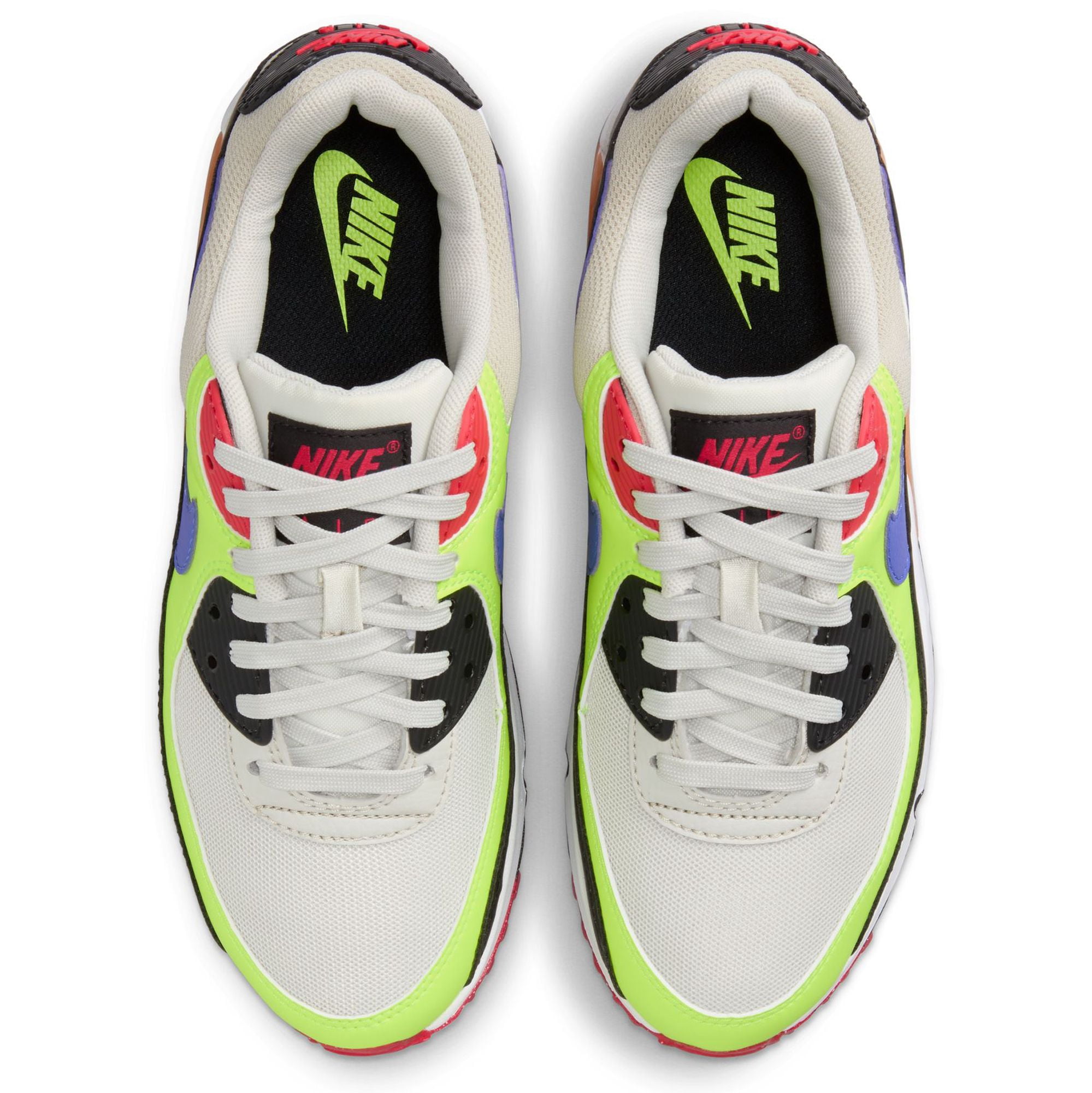 Women's Nike Air Max 90 Light Bone/Lt Ultramarine-Volt (DH8010 003) - 6