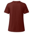 thumbnail image 5 of FAVIPT Womens Summer Tops,Dressy Casual Tops for Women 2023 Elegant,Plus Size Womens Hollow Out Basic Lace Short Sleeves Shirt Color Block Crew-Neck Summer Work Tops Blouse, 5 of 5