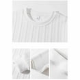 thumbnail image 7 of mihongmao Mens Sweatsuits 2 Piece Set Men's Solid Color Sport Casual Fashion Pocket Pants Short Sleeve Round Neck Set White L, 7 of 7