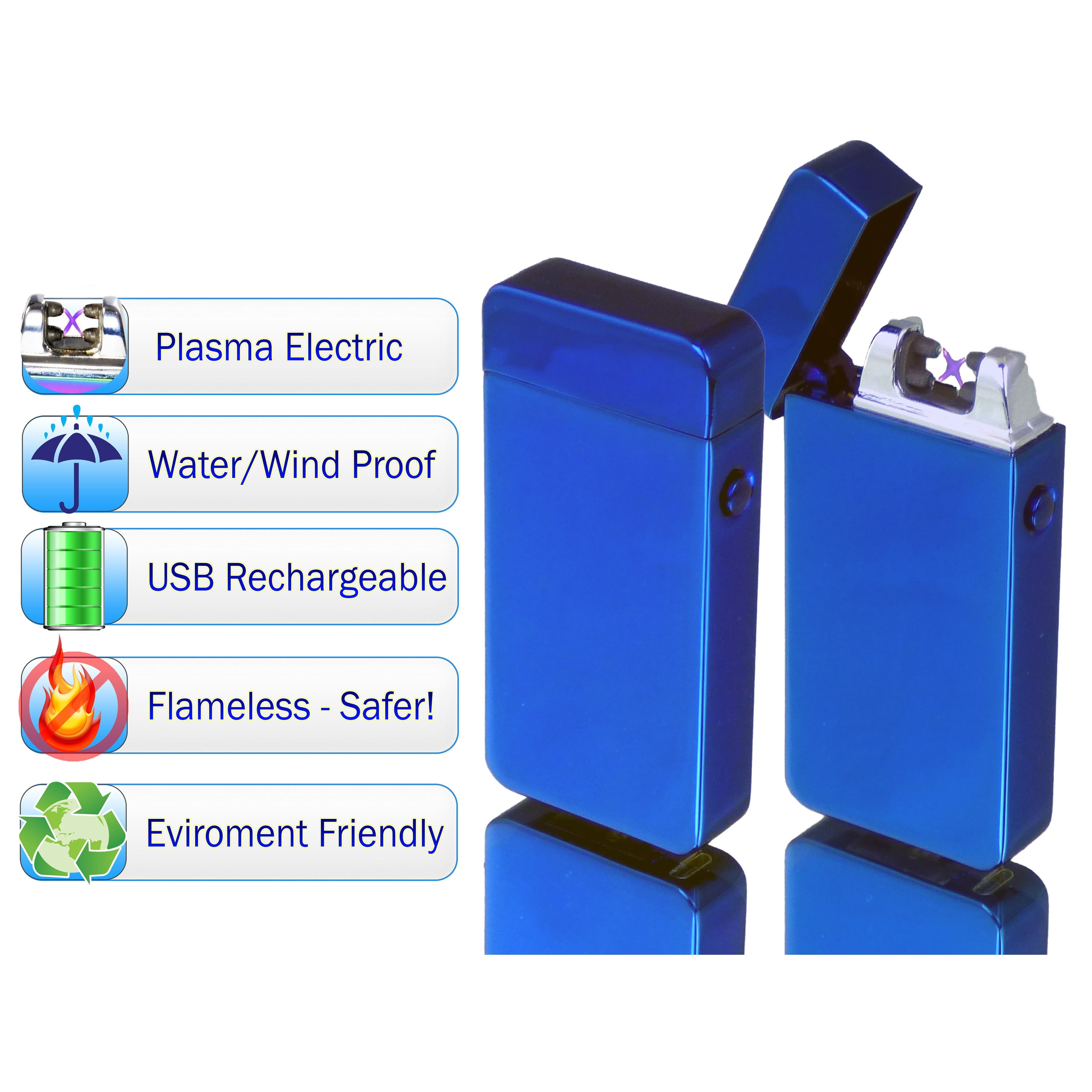 Tac Plasma Lighter USB Rechargable, Electric Windproof Splashproof