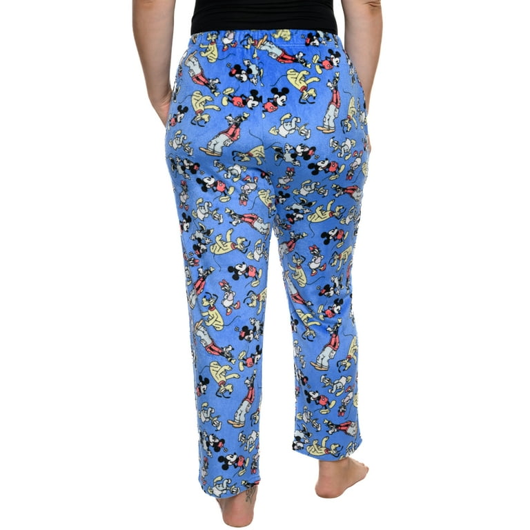 Disney Mickey Mouse Friends Lounge Pajama Pants Plush Womens Plus Size Blue Walmart