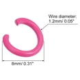 thumbnail image 2 of Unique Bargains Open Jump Rings, 8mm Colorful O-ring Connectors for DIY Crafts Jewelry Making, Carbon Steel, Rose Red, 100Pack, 2 of 5