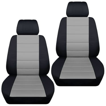 Designcovers Fits 2012-2018 Dodge Ram Cotton Truck Seat Covers:Black and Silver