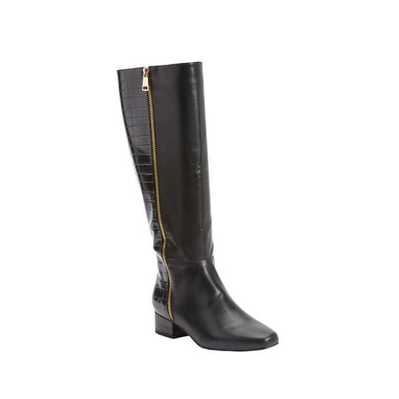 

Comfortview Wide Width Emerald Wide Calf Boot | Tall Knee High | Women s Winter Shoes - 9 1/2 M Black Croco