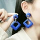 thumbnail image 4 of Pendientes huecos de diamantes de colores Pendientes acrílicos Pendientes a presión de moda simples Accesorios para las orejas para mujer, 4 of 4