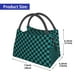 thumbnail image 2 of Fotbe Black And Teal Checkerboard Bolsa Térmica Portátil con Estampado, Bolsa de Entrega de Alimentos Aislada, Bolsa Reutilizable de Gran Capacidad para Comidas y Supermercado, 2 of 6