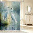 thumbnail image 2 of Erosebridal Coastal Heron Animals Shower Curtain 72Wx78L,Elegant Wildlife Bath Curtain,Silver Gray, 2 of 5