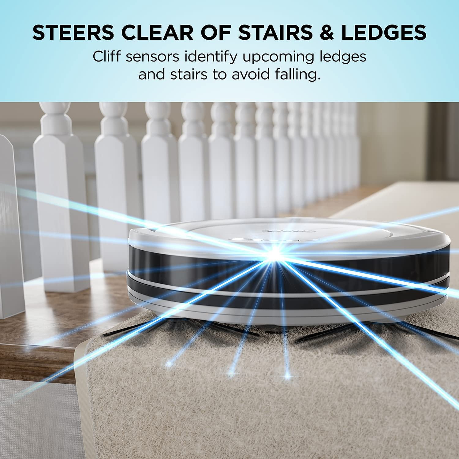 Shark ION Robot Vacuum AV752, Wi-Fi Connected, 120min Runtime, Works with Alexa, Multi-Surface Cleaning, White