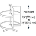 thumbnail image 3 of Knape & Vogt Lazy Susan 24" Door Mount Polymer White 2 Shelves Top And Bottom Mount Post Range 25"- 33" One Per Box, 3 of 4