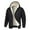 #Black, variant on DPTALR Men's Casual Fashionable Solid Color Long Sleeve Hooded Jacket with Buttons,Pocket,Navy,, M