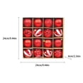 thumbnail image 2 of Bolas de Navidad Wosthever 16 Uds plástico Inastillable decoraciones rojas y blancas, 2 of 6