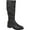 Black, variant on Journee Womens Carly Stacked Heel Riding Boots