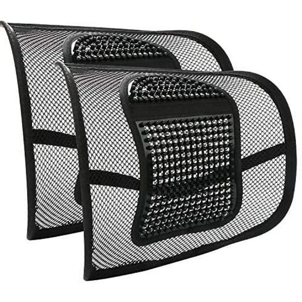 Malla de soporte lumbar para coche y oficina, cojín lumbar, soporte de espalda para silla de oficina, soporte lumbar para coche, soporte lumbar con masaje, alivio del dolor de espalda