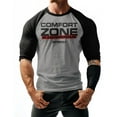 thumbnail image 2 of GYMISH RAGLAN Comfort Zone Workout Gym T-Shirt – Funny Motivational Gym Shirt for Men, Fitness Tee for Weightlifting & Bodybuilding, 2 of 6