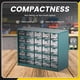 thumbnail image 4 of Organizador de Almacenamiento de Hardware de Plástico con 25 Compartimentos, Cajón Visible, Gabinete de Piezas, Limpieza sin Esfuerzo, Gabinete de Almacenamiento de Piezas de Múltiples Capas para Har, 4 of 10
