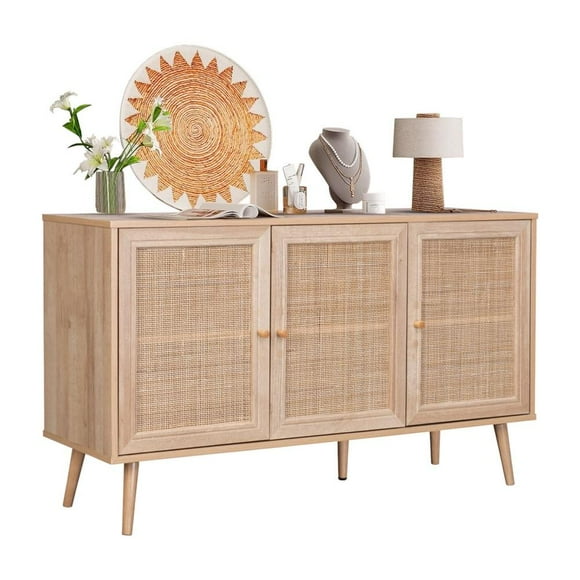 Credenza Bufetera Top Living con 3 Puertas de Ratán