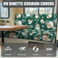 thumbnail image 4 of FOR U DESIGNS Santa Claus Christmas Tree Pattern 2 Pcs RV Dinette Cushion Covers Breathable Camper Cushion Slipcover Stretch 2 Seat Sofa Chair Cover Camper Seat Covers Dinette Booth, 4 of 7