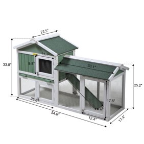 Aleko chicken rabbit hutch cage accrh Clearance
