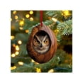 thumbnail image 6 of Multipurpose Owl Christmas Tree Ornament 2D Sturdy Acrylic Hanging Decoration for Holiday Parties and Collector, 6 of 11