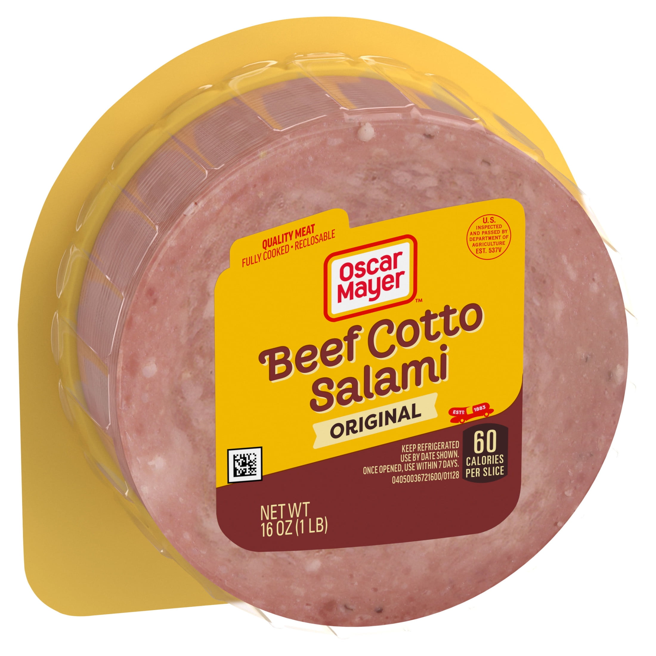 Oscar Mayer Beef Cotto Salami Sliced Lunch Meat, for Sandwiches and Easy Lunches, Quality Meat, No Fillers, 16 oz